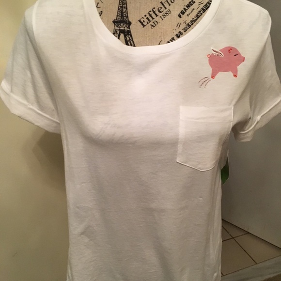 kate spade Tops - NWT Kate Spade Flying Pig 🐷 Tee shirt